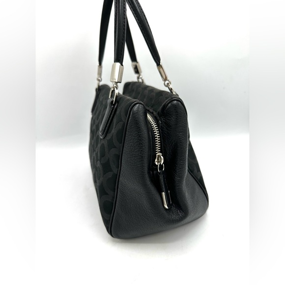 Coach Madison Op Art Sateen Mini Satchel – Black Sateen / Op Art - Picture 3 of 7